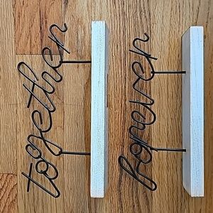 HOLIDAY HOME 'Together Forever' Standing Wire Decor Valentine's Day Love
